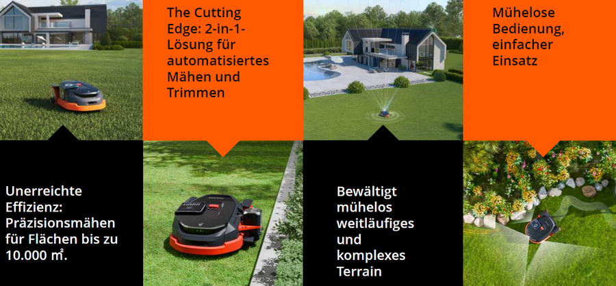 Segway Navimow X315E Premium Mähroboter ohne Begrenzungskabel
