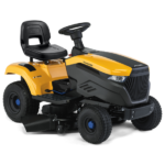Stiga Tornado 598e Akku-Rasentraktor mit Seitenauswurf